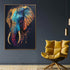 Elephant Oasis Crystal Glass Decorative Colorful Wall Painting for Home Wall